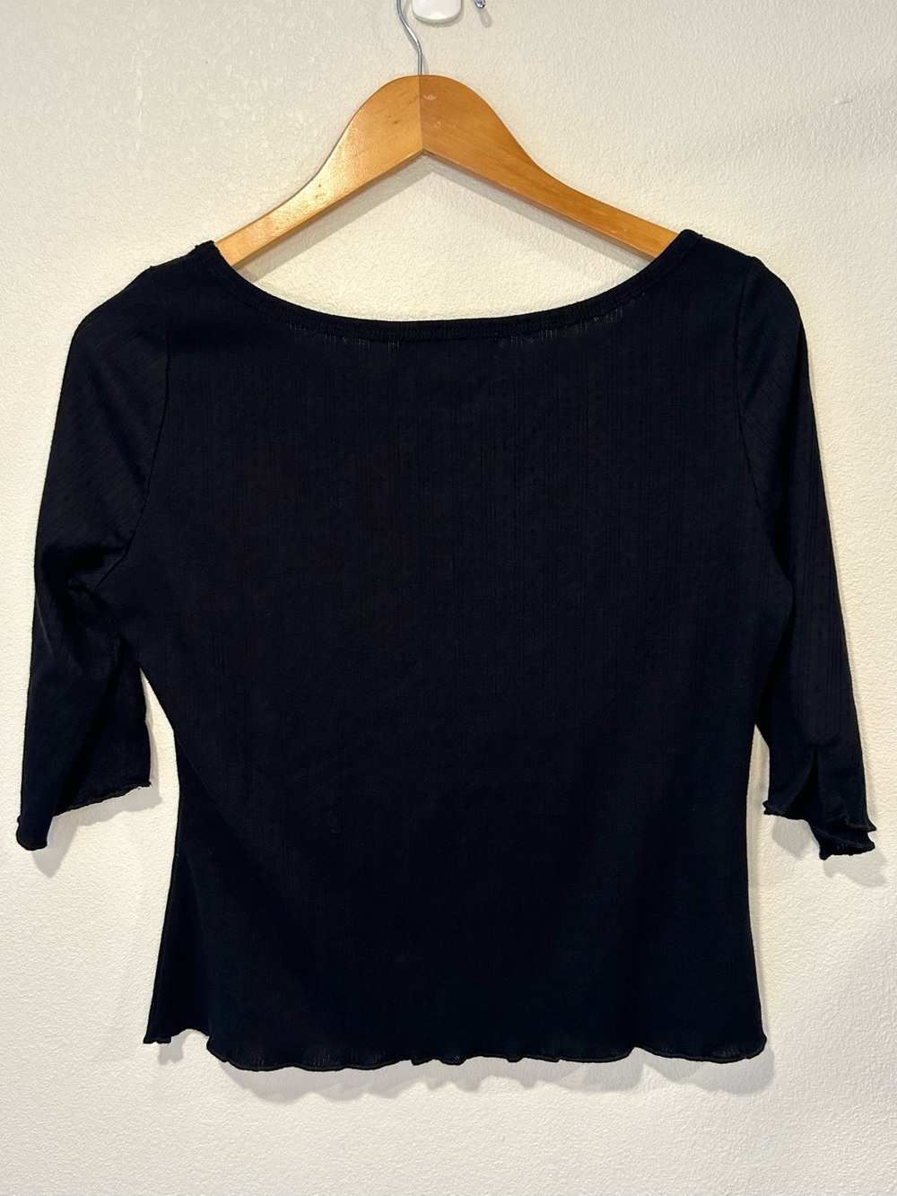 Natural Life Leah Pointelle Top 3/4 Sleeves Cotton Capsule Timeless Size M - Picture 6 of 10